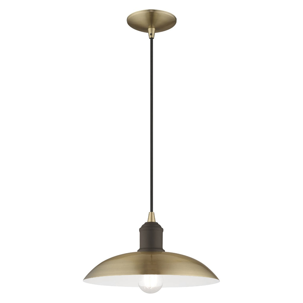 LIVEX LIGHTING  41193-01 Metal Shade Mini Pendant