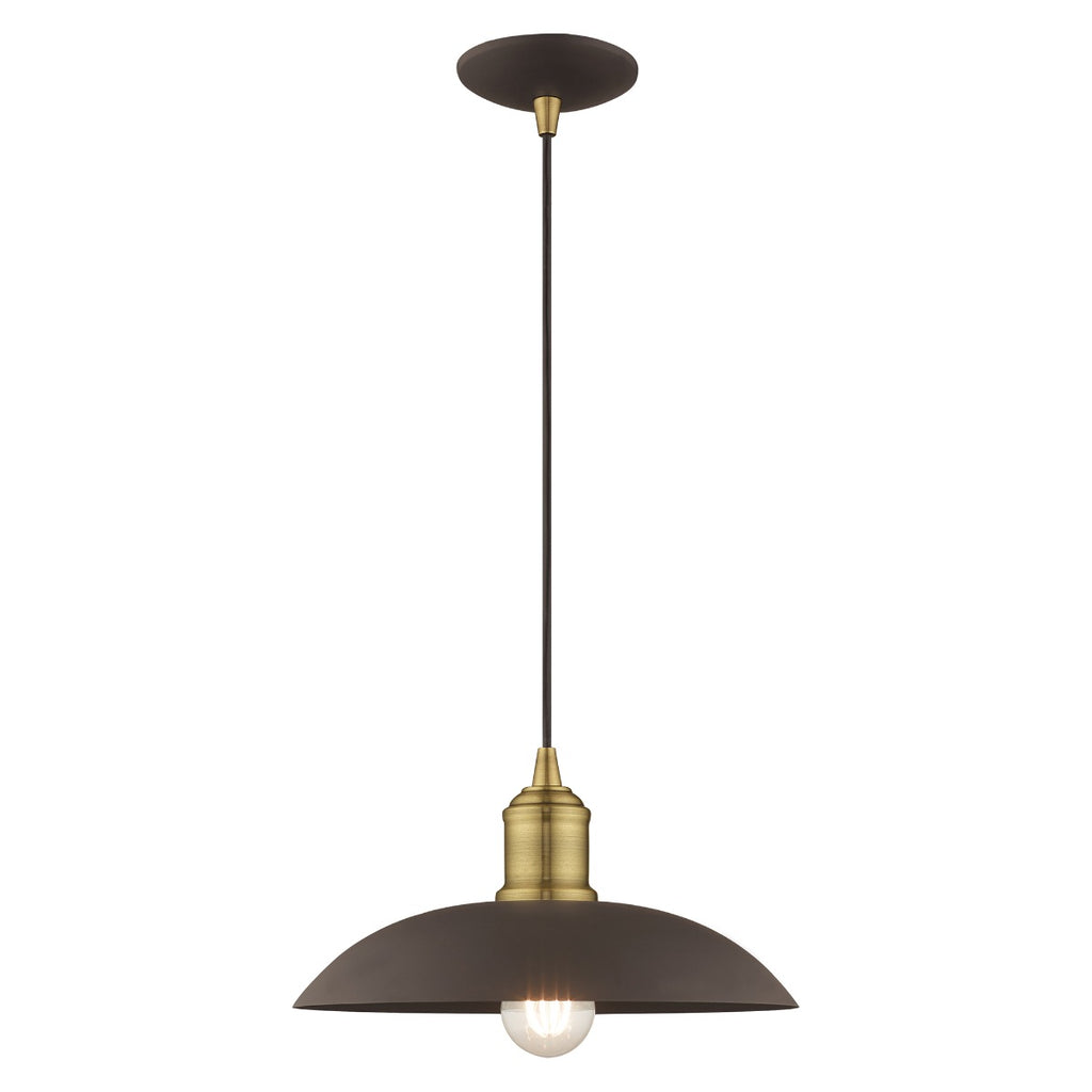 LIVEX LIGHTING  41193-07  Metal Shade Mini Pendant