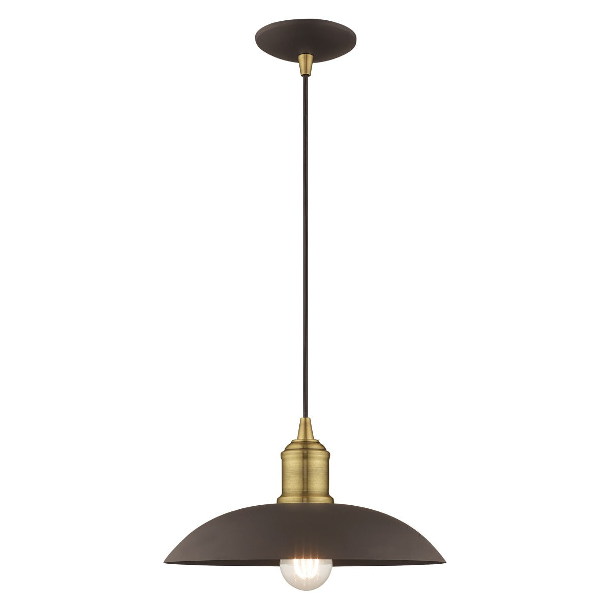 LIVEX LIGHTING  41193-07  Metal Shade Mini Pendant