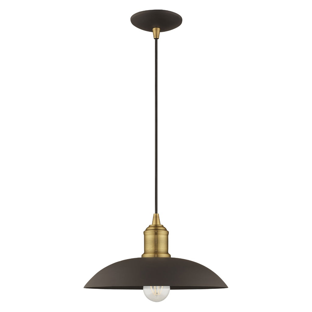 LIVEX LIGHTING  41193-07  Metal Shade Mini Pendant