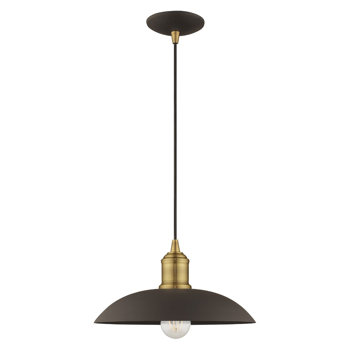 LIVEX LIGHTING  41193-07  Metal Shade Mini Pendant