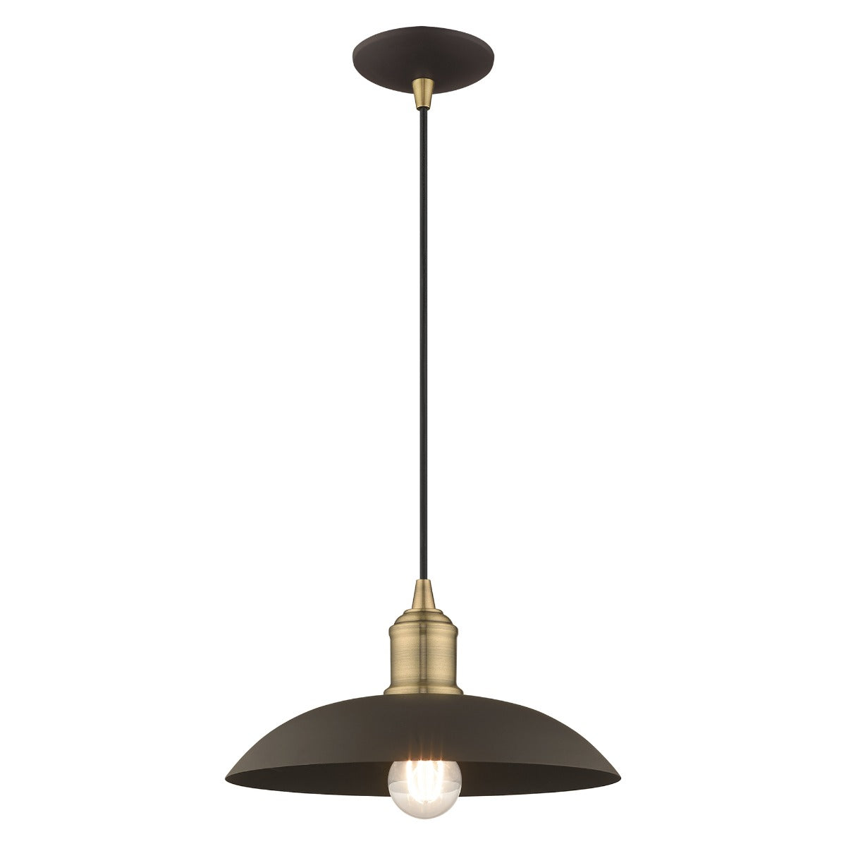 LIVEX LIGHTING  41193-07  Metal Shade Mini Pendant