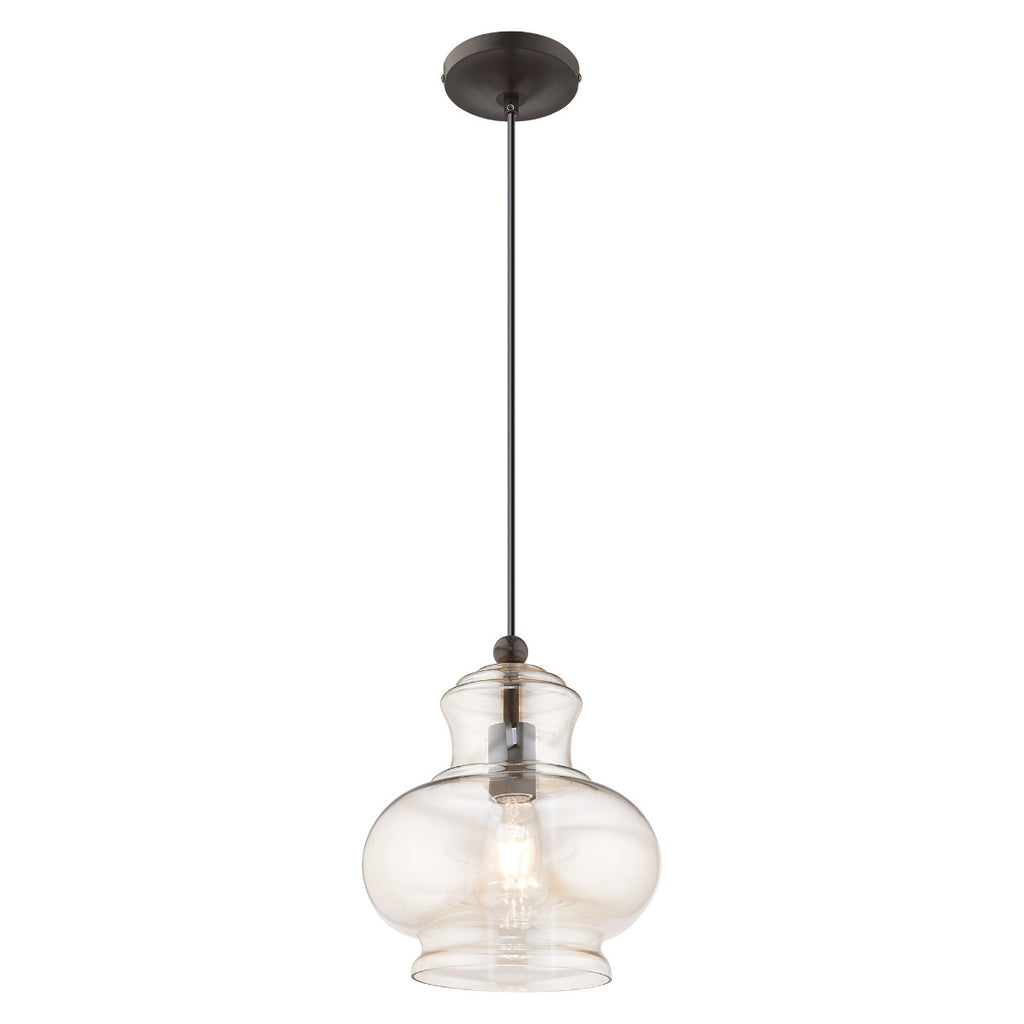 LIVEX LIGHTING  41222-92  Art Glass Mini Pendant