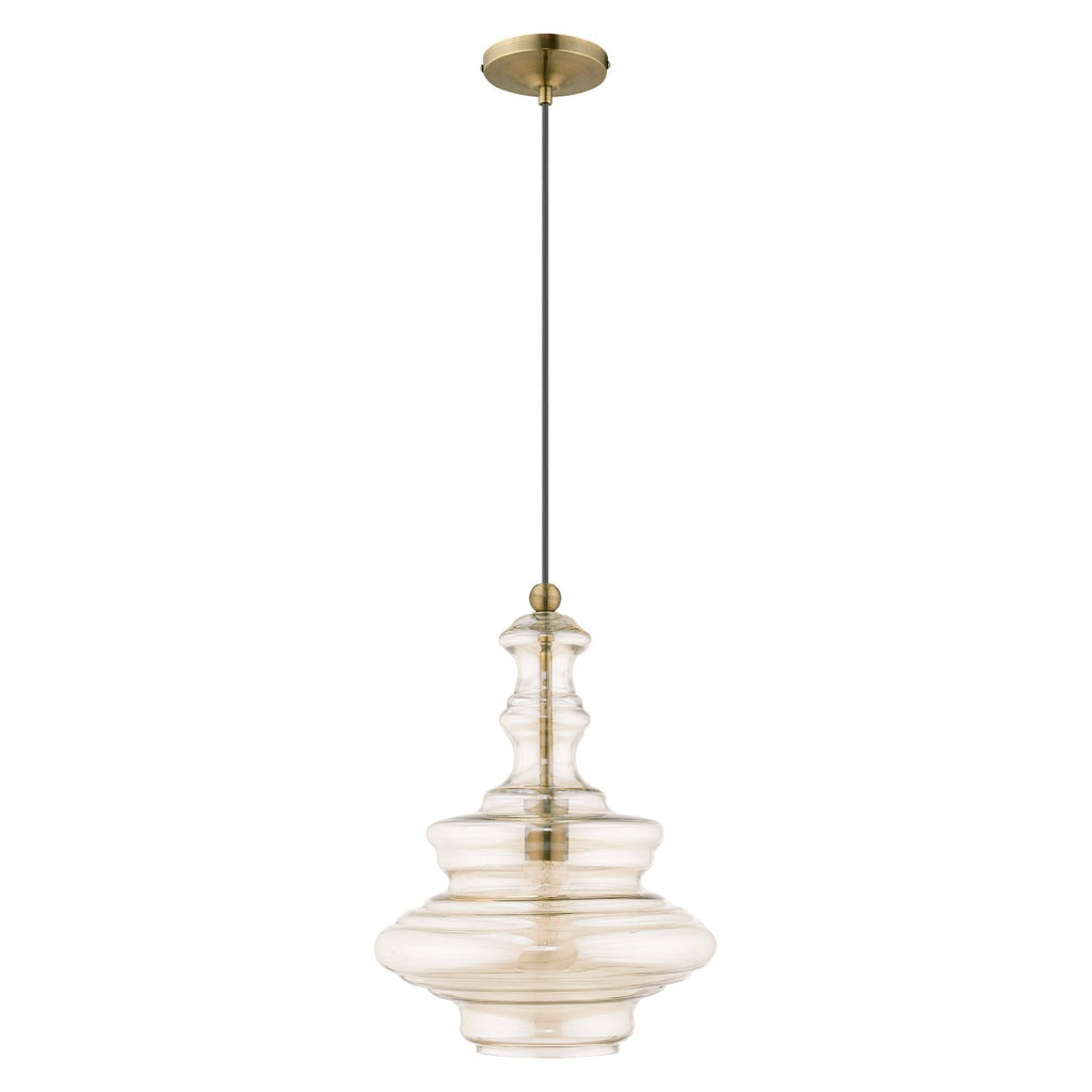 LIVEX LIGHTING  41224-01  Art Glass Mini Pendant