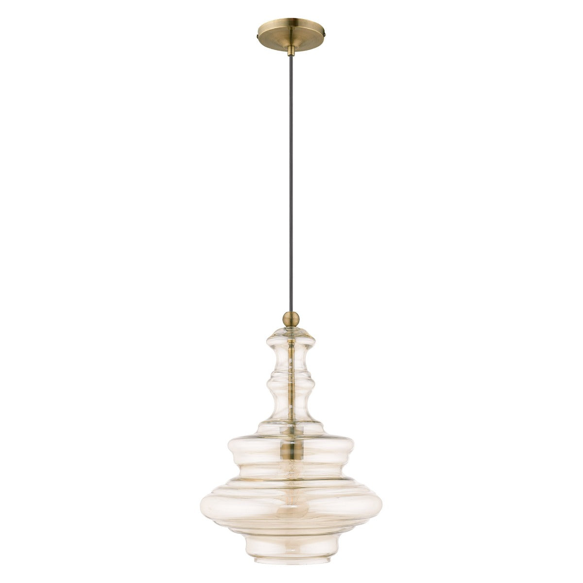 LIVEX LIGHTING  41224-01  Art Glass Mini Pendant