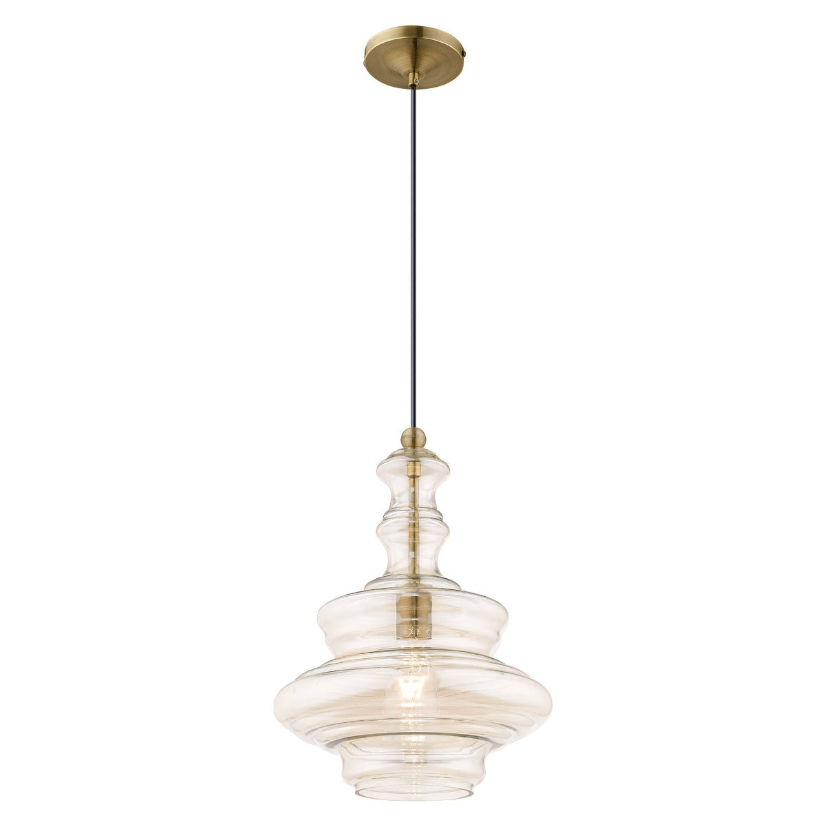 LIVEX LIGHTING  41224-01  Art Glass Mini Pendant