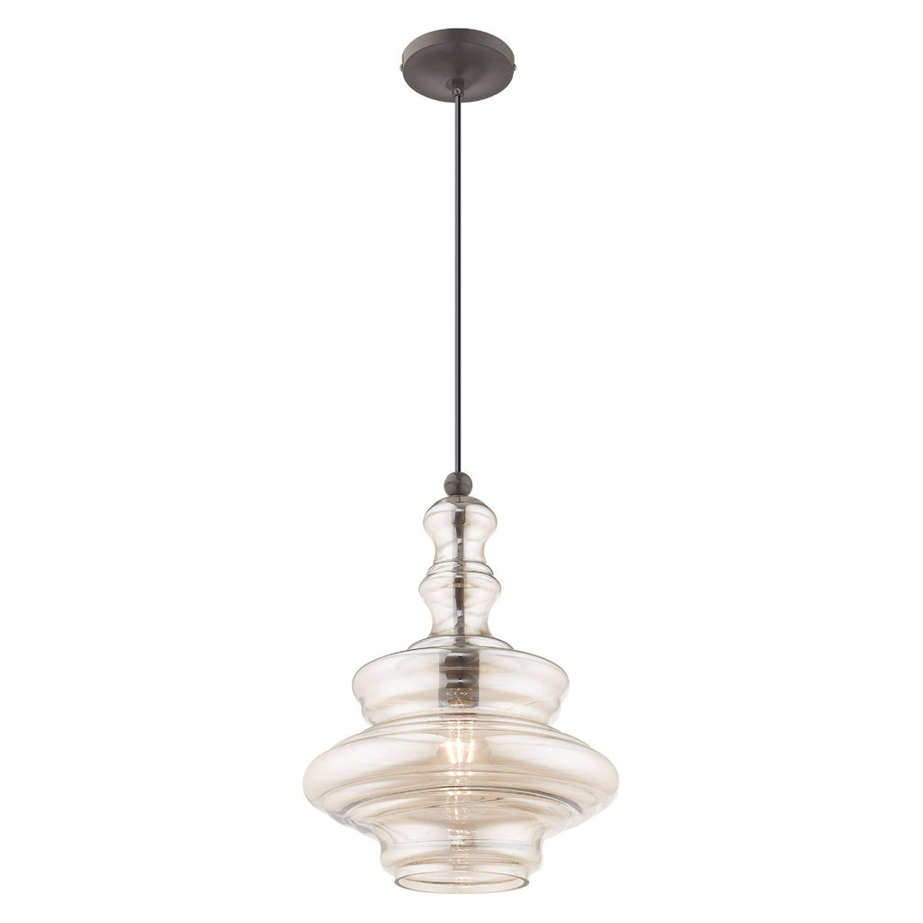 LIVEX LIGHTING  41224-92  Art Glass Mini Pendant