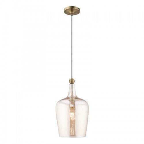 LIVEX LIGHTING  41226-01  Art Glass Mini Pendant
