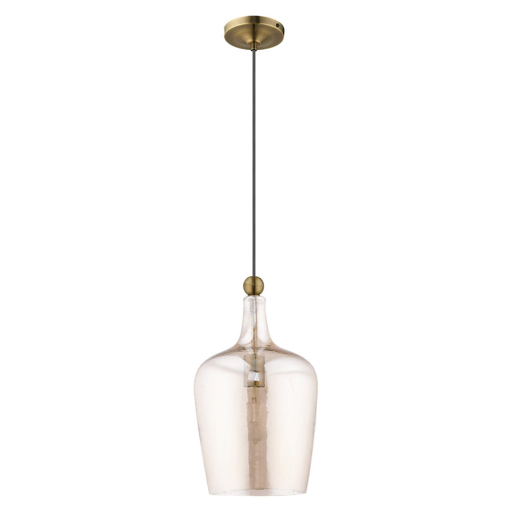 LIVEX LIGHTING  41226-01  Art Glass Mini Pendant