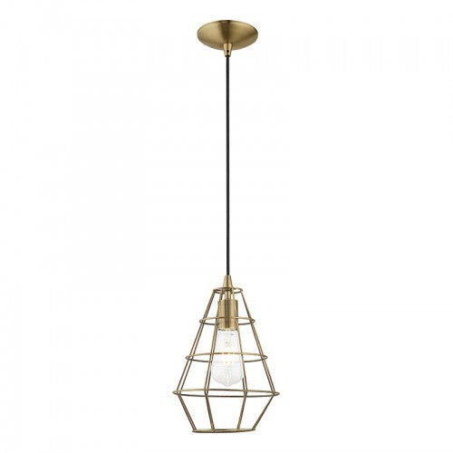 LIVEX LIGHTING  41322-01  Geometric Shade Mini Pendant