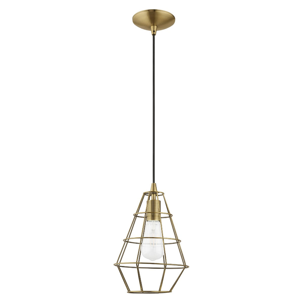 LIVEX LIGHTING  41322-01  Geometric Shade Mini Pendant