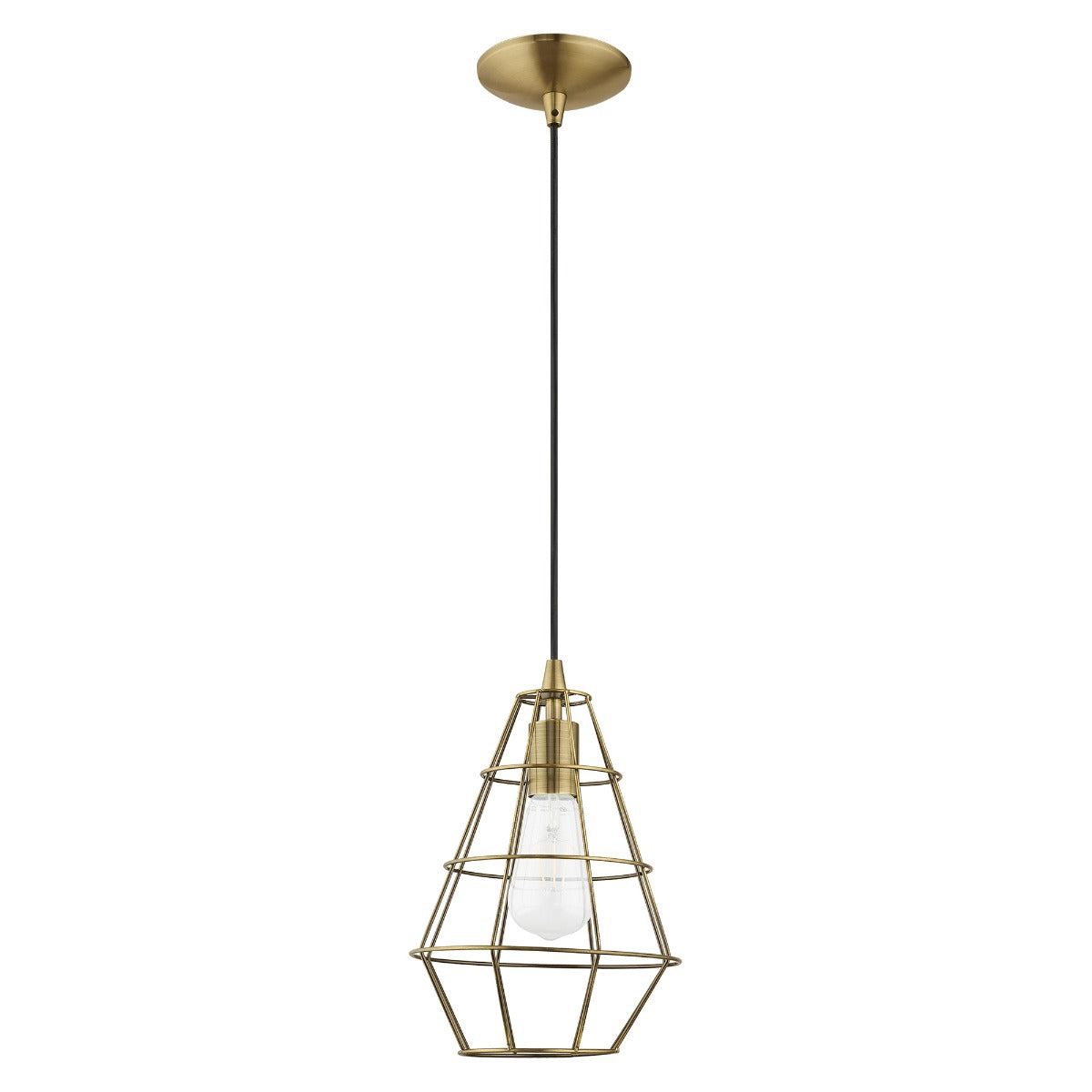 LIVEX LIGHTING  41322-01  Geometric Shade Mini Pendant