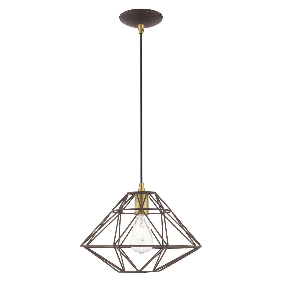 LIVEX LIGHTING  41323-07  Geometric Shade Mini Pendant