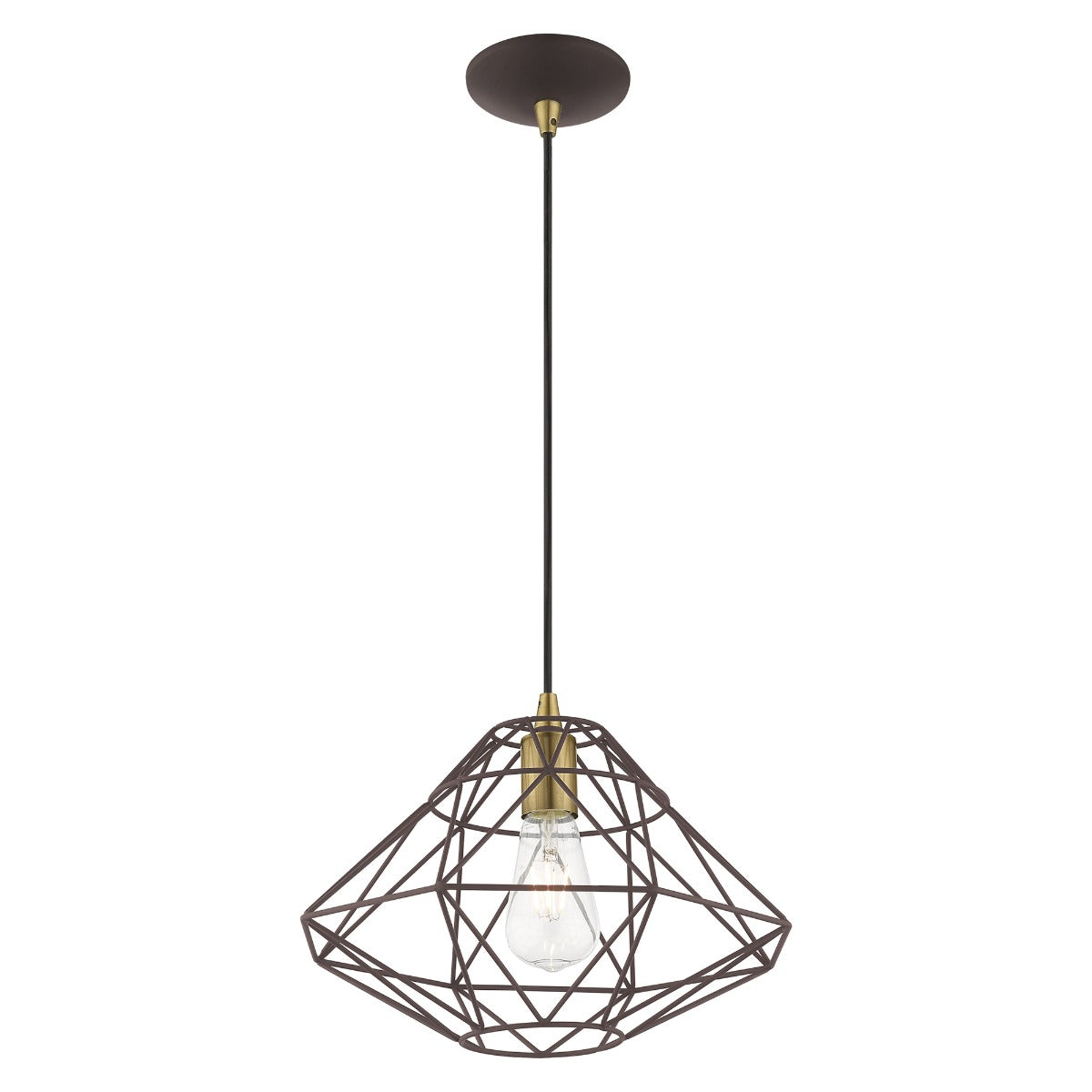 LIVEX LIGHTING  41323-07  Geometric Shade Mini Pendant