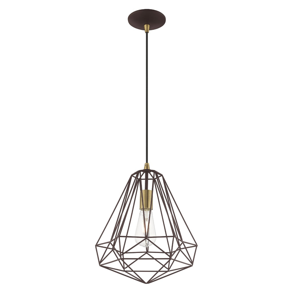 LIVEX LIGHTING  41324-07  Geometric Shade Mini Pendant