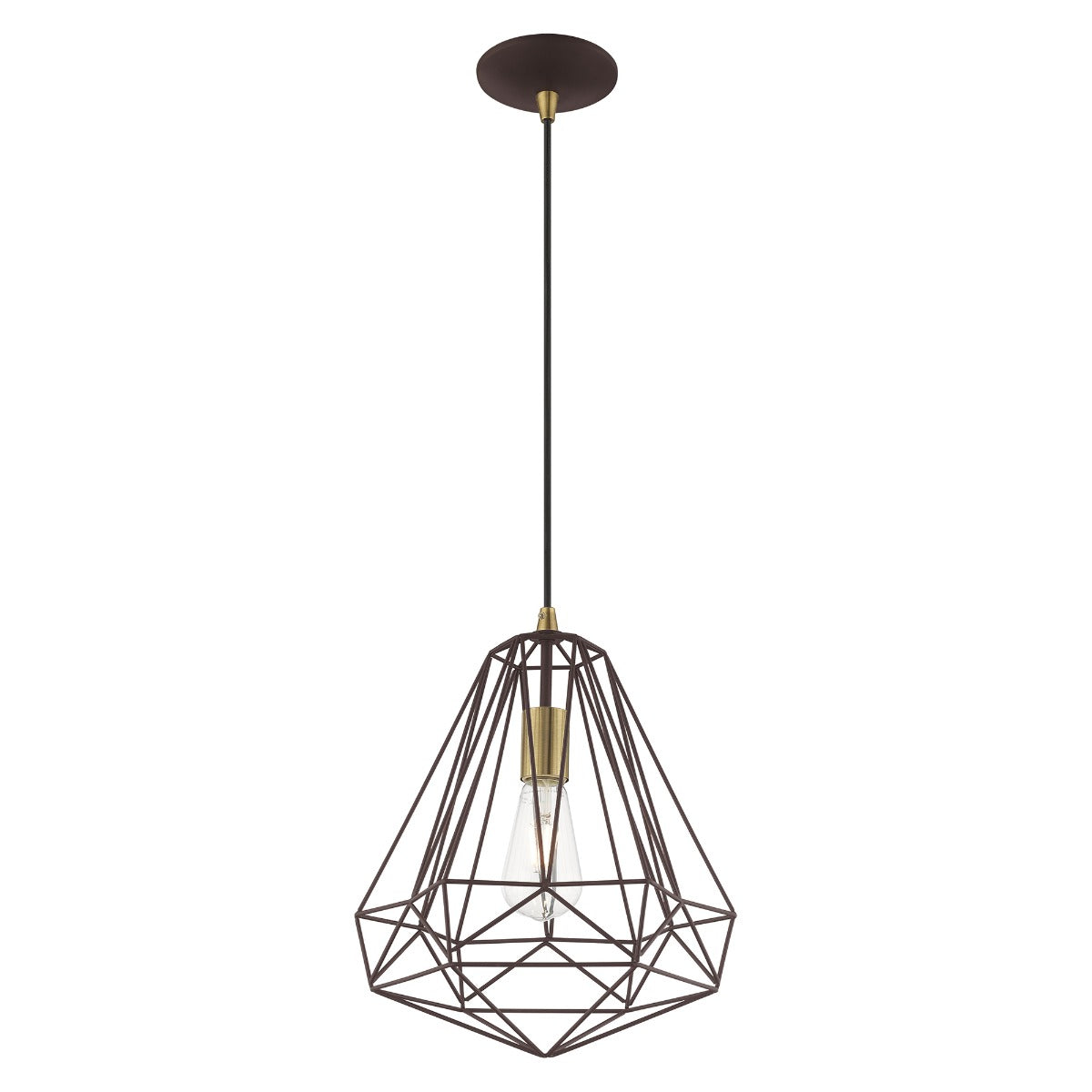 LIVEX LIGHTING  41324-07  Geometric Shade Mini Pendant