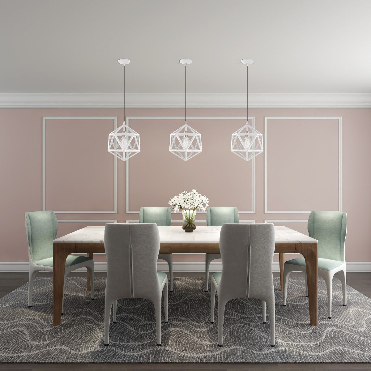 LIVEX LIGHTING  41328-03  Geometric Shade Mini Pendant