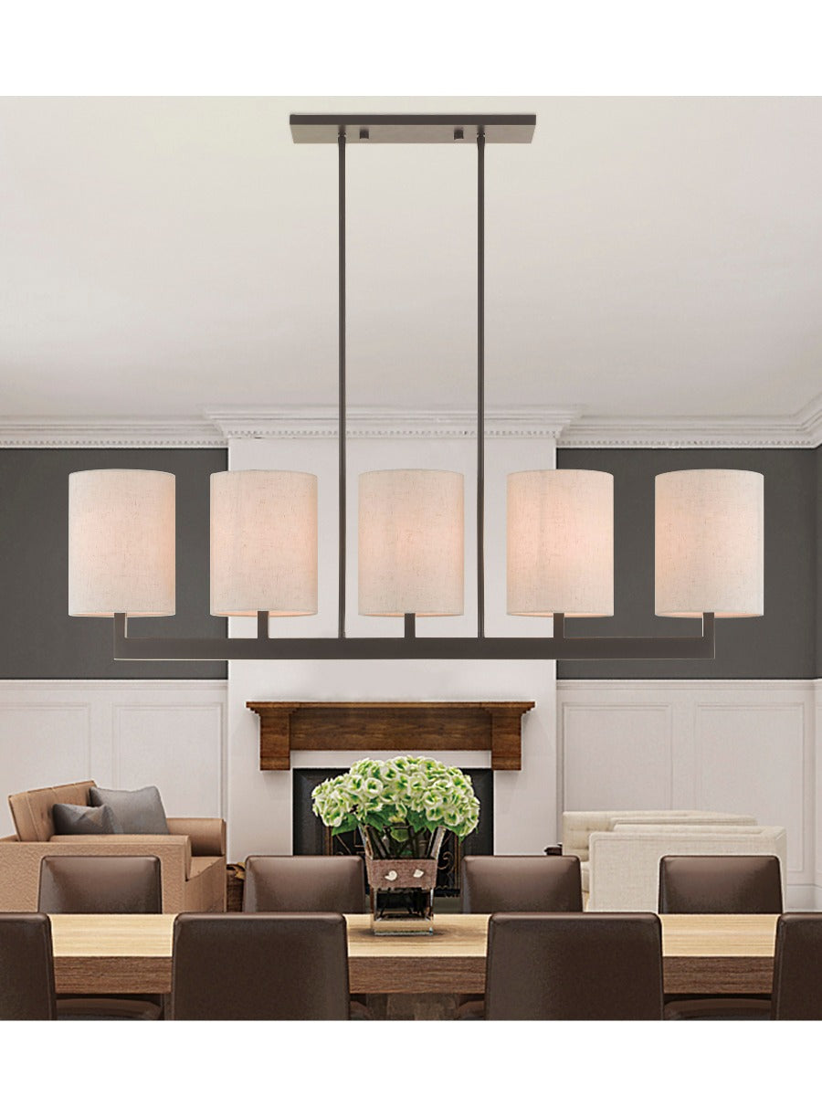 LIVEX LIGHTING  42428-07  Hayworth  Linear Chandelier