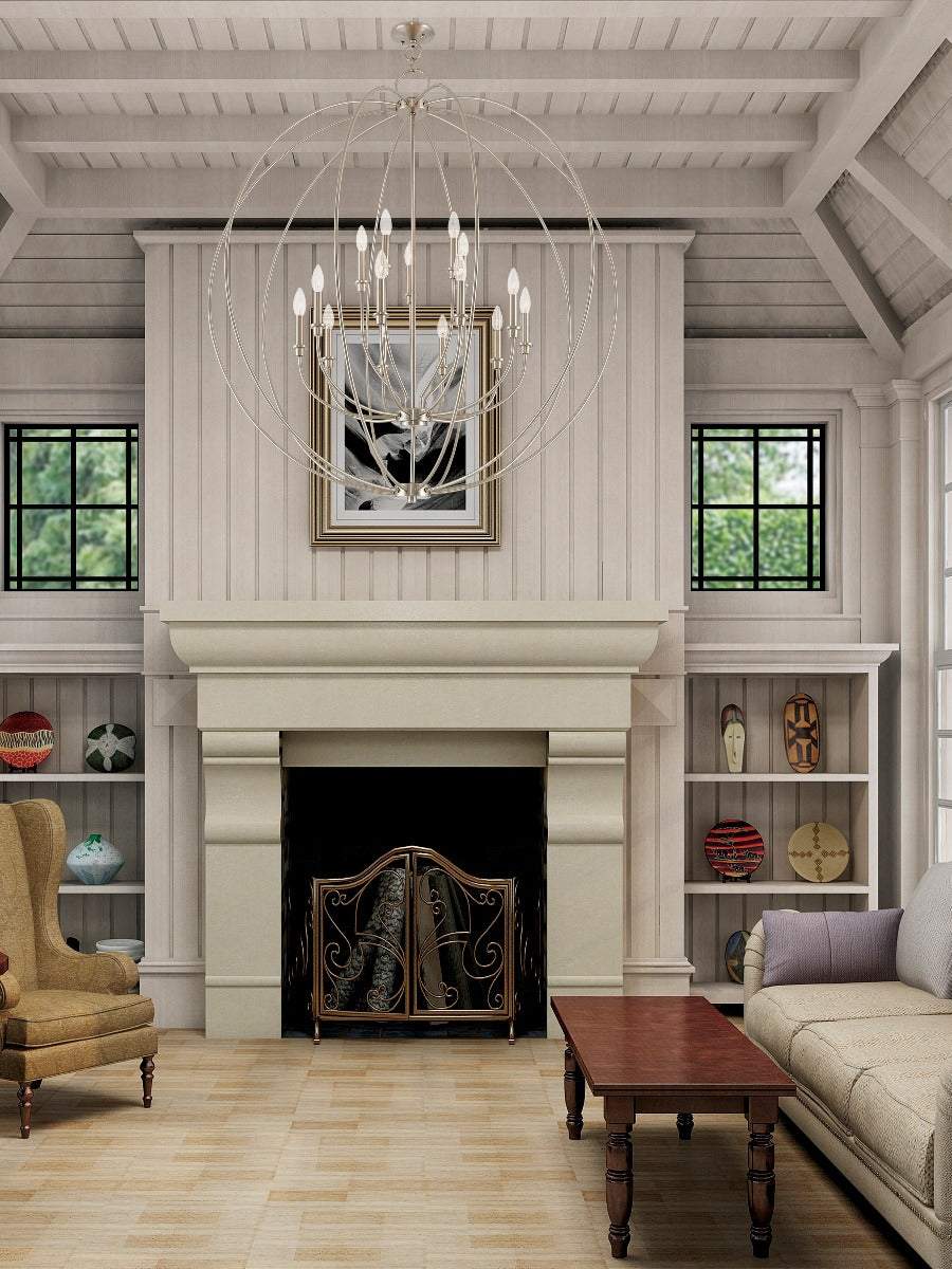 LIVEX LIGHTING  46690-91  Milania Foyer or Grand Chandelier Lantern Chandelier