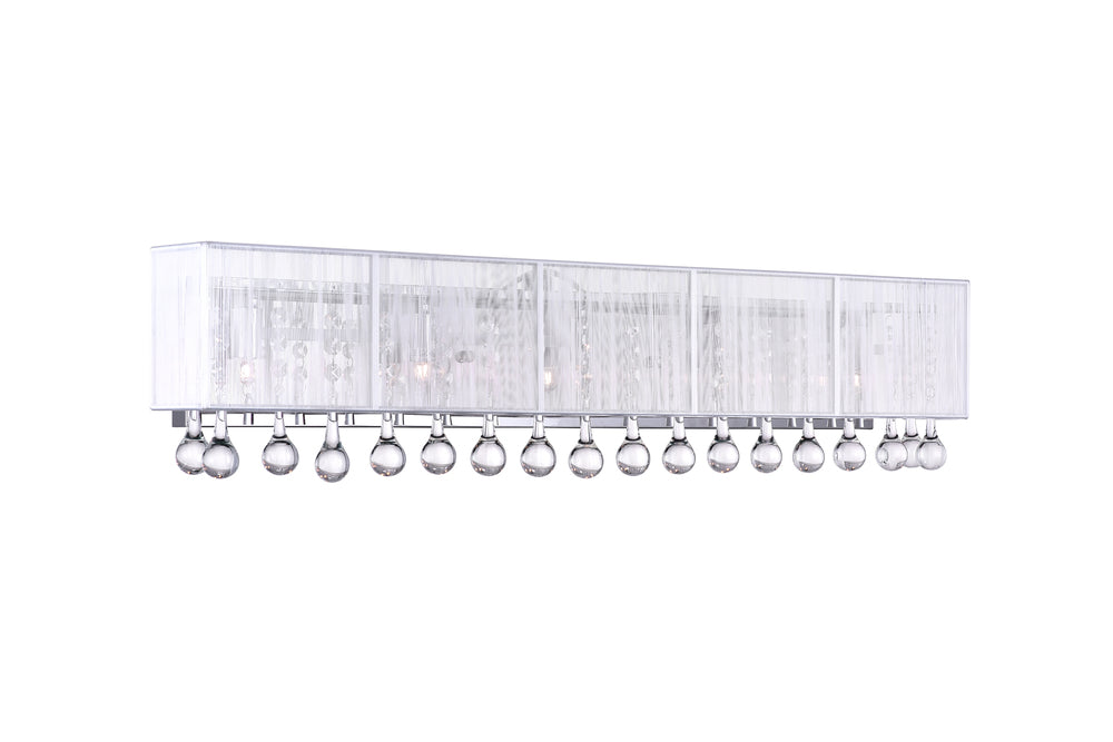 CWI LIGHTING  5005W32C-RC (W)  5 Light Vanity Light with Chrome finish