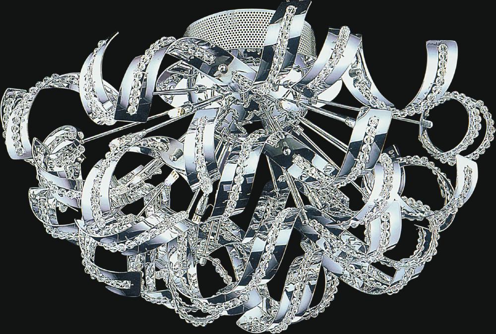 CWI LIGHTING 5067C22C Swivel 13 Light Flush Mount with Chrome finish