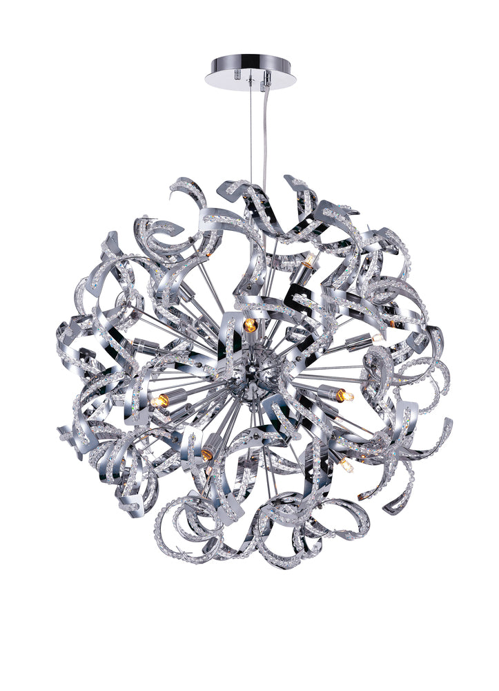 CWI LIGHTING  5067P22C  Swivel 14 Light Chandelier with Chrome finish