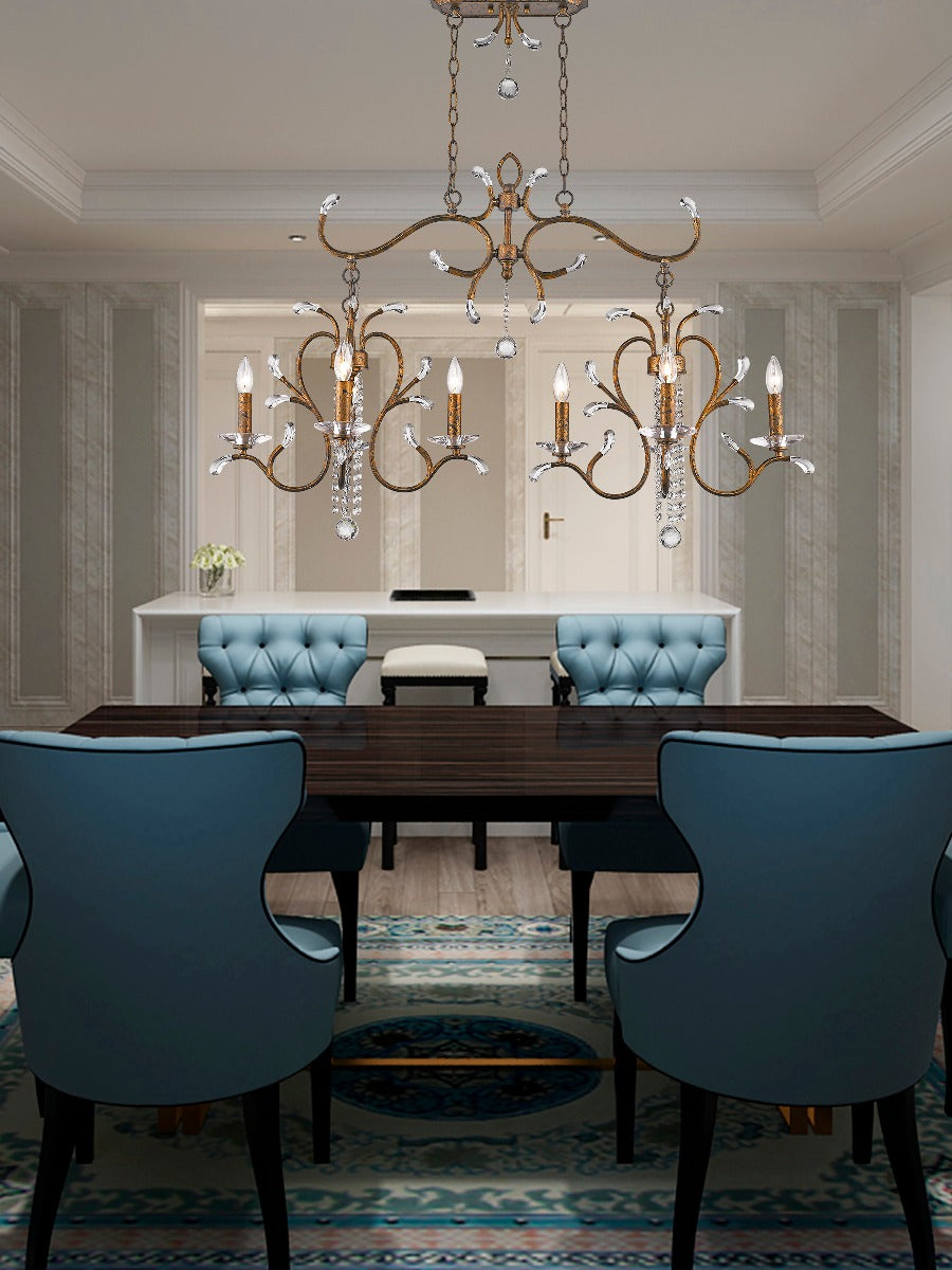 LIVEX LIGHTING  51007-71  Serafina  Linear Chandelier