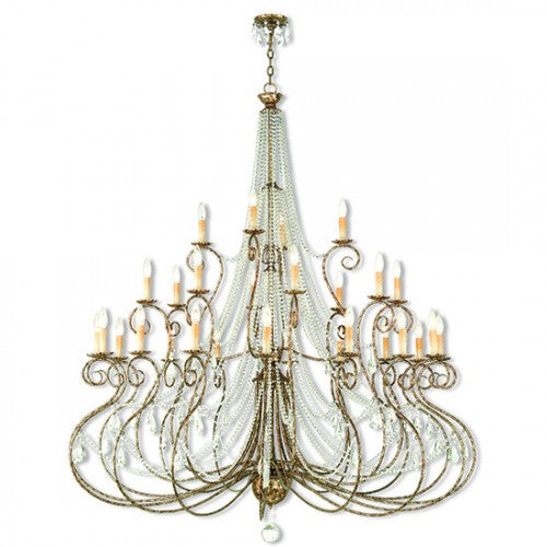 LIVEX LIGHTING  51920-36 Isabella  Foyer or Grand Chandelier & Grand Chandelier