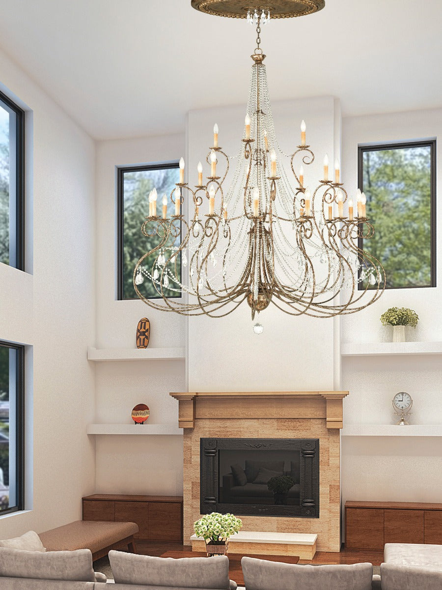 LIVEX LIGHTING  51920-36 Isabella  Foyer or Grand Chandelier & Grand Chandelier