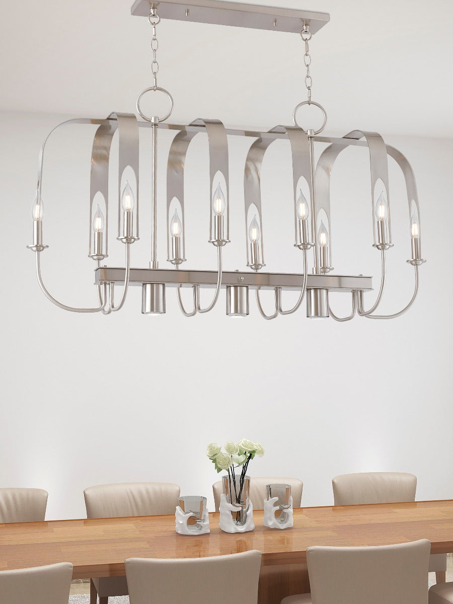 LIVEX LIGHTING  51940-91  Addison  Linear Chandelier