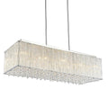 CWI LIGHTING  5319P32C-RC (Straight)  Spring Morning 10 Light Drum Shade Chandelier with Chrome finish