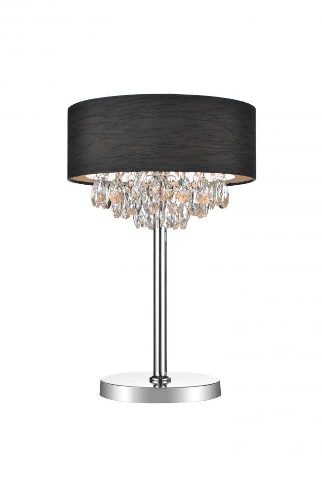 CWI LIGHTING   5443T14C (Black)  Dash 3 Light Table Lamp with Chrome finish
