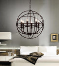 CWI LIGHTING  5464P18DB   Arza 6 Light Up Chandelier with Brown finish