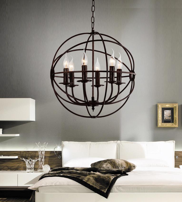 CWI LIGHTING  5464P18DB   Arza 6 Light Up Chandelier with Brown finish