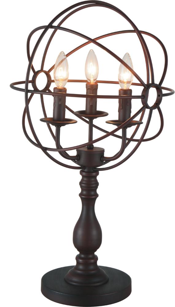 CWI LIGHTING  5464T14DB-3  Arza 3 Light Table Lamp with Brown finish
