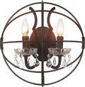 CWI LIGHTING  5465W14DB-2  Campechia 2 Light Wall Sconce with Brown finish