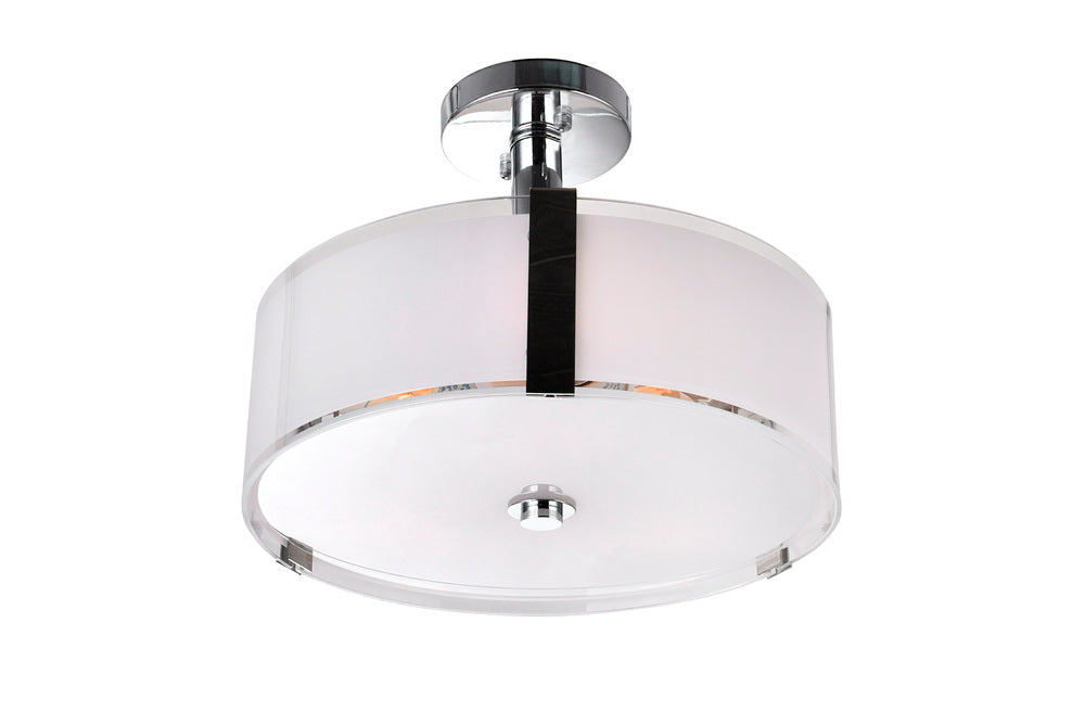 CWI LIGHTING  5571P17C-R  Lucie 4 Light Drum Shade Chandelier with Chrome finish