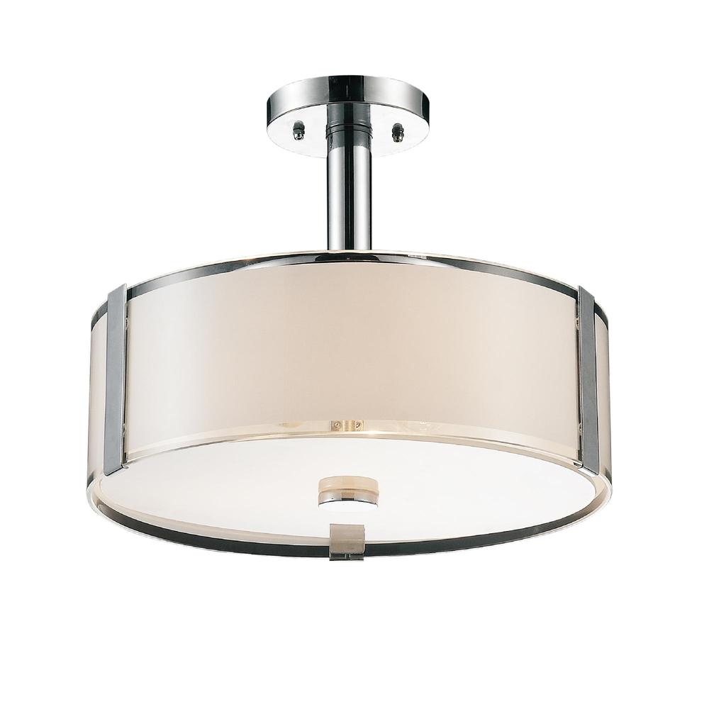 CWI LIGHTING  5571P17C-R  Lucie 4 Light Drum Shade Chandelier with Chrome finish