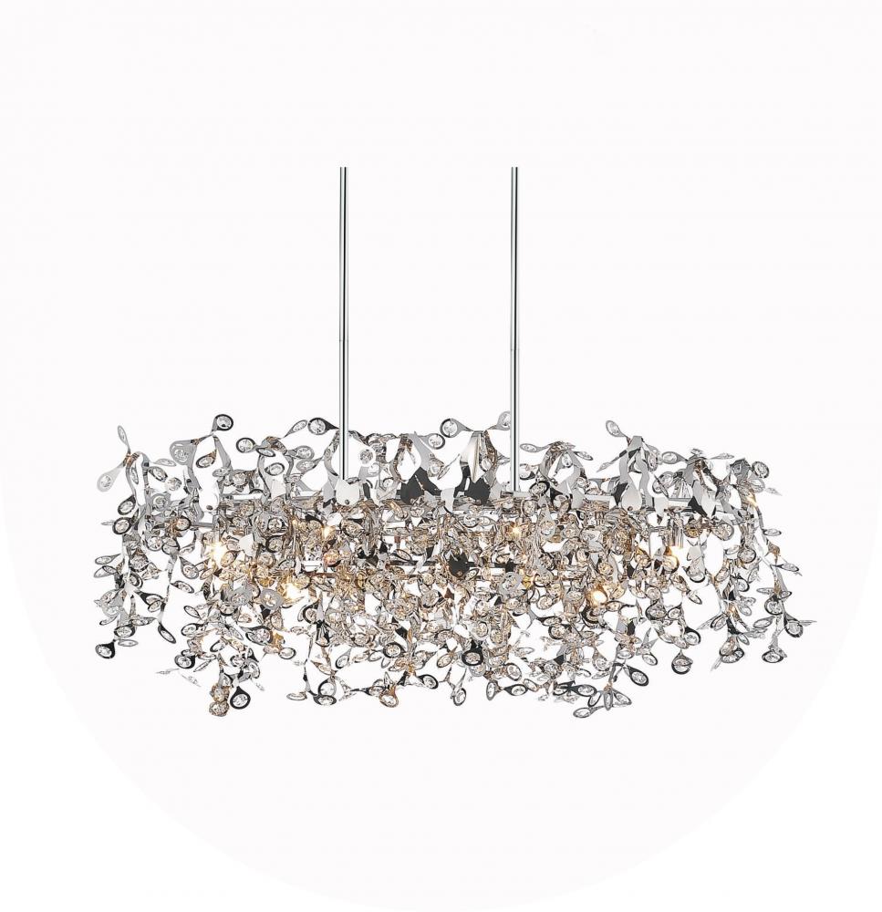 CWI LIGHTING   5630P37C-O  Flurry 7 Light Down Chandelier with Chrome finish