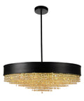 CWI LIGHTING  5687P30-22-101  Medina 15 Light Drum Shade Chandelier with Black finish