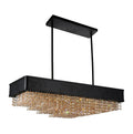 CWI LIGHTING  5687P32-20-101  Medina 10 Light Drum Shade Chandelier with Black finish