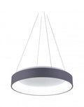 CWI LIGHTING   7103P24-1-167  Arenal LED Drum Shade Pendant with Gray & White finish