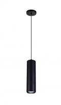 CWI LIGHTING  7117P3-1-101-B  Stowe LED Down Mini Pendant with Black & Wood finish