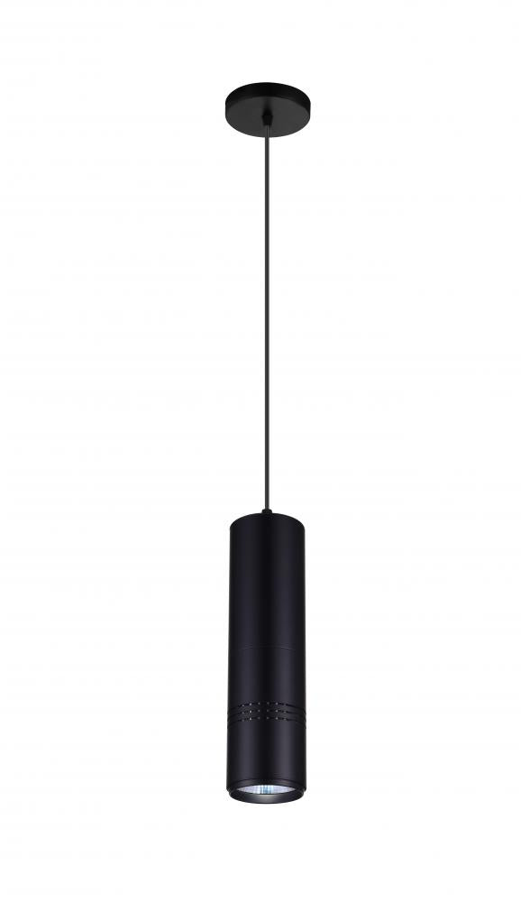 CWI LIGHTING  7117P3-1-101-B  Stowe LED Down Mini Pendant with Black & Wood finish