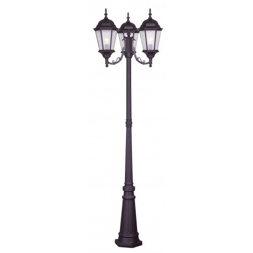 LIVEX LIGHTING  7553-07  Hamilton  Outdoor 3 Head Post