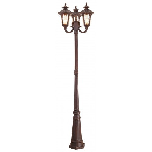 LIVEX LIGHTING  7666-58  Oxford  Outdoor 3 Head Post