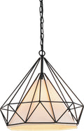 CWI LIGHTING  9600P18-1-101  Diamond 1 Light Down Pendant with Black finish