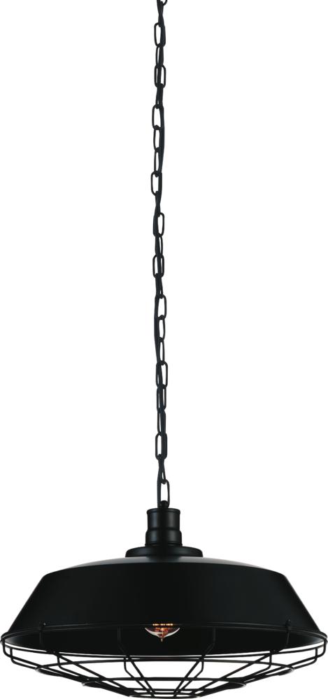 CWI LIGHTING  9611P18-1-101  Morgan 1 Light Down Pendant with Black finish