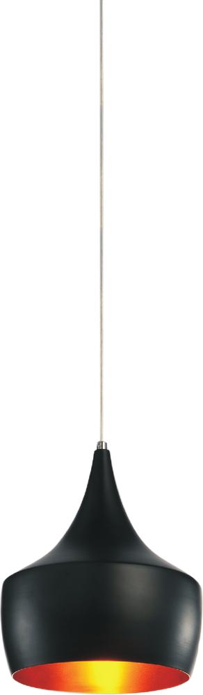 CWI LIGHTING  9631P10-1-101  Dynamic 1 Light Down Mini Pendant with Black finish