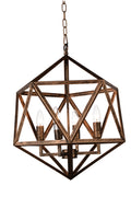 CWI LIGHTING   9641P20-4-128  Amazon 4 Light Up Pendant with Antique forged copper finish